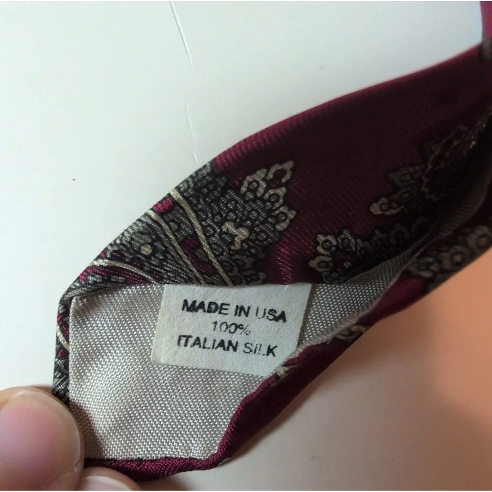 Westbury Collection 100% Italian Silk Paisley Tie Made In USA Vintage